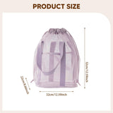 Maxbell Mesh Shower Tote Bag Convenient Portable for Camping Accessories Beach Purple