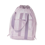 Maxbell Mesh Shower Tote Bag Convenient Portable for Camping Accessories Beach Purple