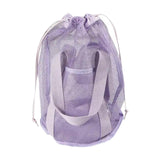 Maxbell Mesh Shower Tote Bag Convenient Portable for Camping Accessories Beach Purple