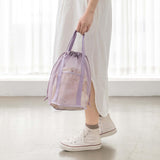 Maxbell Mesh Shower Tote Bag Convenient Portable for Camping Accessories Beach Purple