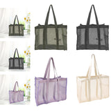 Maxbell Mesh Shower Tote Bag Basket Bath Organizer for Swimming Bathroom Beach Green