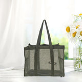 Maxbell Mesh Shower Tote Bag Basket Bath Organizer for Swimming Bathroom Beach Green