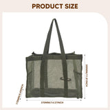 Maxbell Mesh Shower Tote Bag Basket Bath Organizer for Swimming Bathroom Beach Green