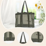 Maxbell Mesh Shower Tote Bag Basket Bath Organizer for Swimming Bathroom Beach Green