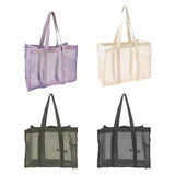 Maxbell Mesh Shower Tote Bag Basket Bath Organizer for Swimming Bathroom Beach Green