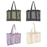 Maxbell Mesh Shower Tote Bag Basket Bath Organizer for Swimming Bathroom Beach Green