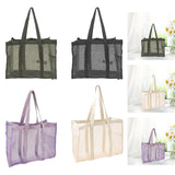 Maxbell Mesh Shower Tote Bag Basket Bath Organizer for Swimming Bathroom Beach Green