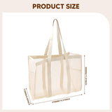 Maxbell Mesh Shower Tote Bag Basket Bath Organizer for Swimming Bathroom Beach White