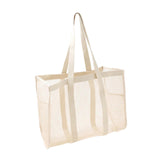 Maxbell Mesh Shower Tote Bag Basket Bath Organizer for Swimming Bathroom Beach White