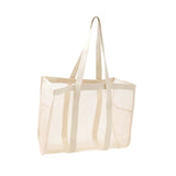Maxbell Mesh Shower Tote Bag Basket Bath Organizer for Swimming Bathroom Beach White