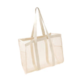 Maxbell Mesh Shower Tote Bag Basket Bath Organizer for Swimming Bathroom Beach White