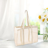 Maxbell Mesh Shower Tote Bag Basket Bath Organizer for Swimming Bathroom Beach White