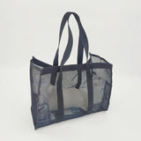 Maxbell Mesh Shower Tote Bag Basket Bath Organizer for Swimming Bathroom Beach Black