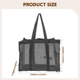 Maxbell Mesh Shower Tote Bag Basket Bath Organizer for Swimming Bathroom Beach Black