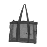 Maxbell Mesh Shower Tote Bag Basket Bath Organizer for Swimming Bathroom Beach Black