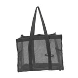 Maxbell Mesh Shower Tote Bag Basket Bath Organizer for Swimming Bathroom Beach Black