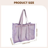 Maxbell Mesh Shower Tote Bag Basket Bath Organizer for Swimming Bathroom Beach Purple