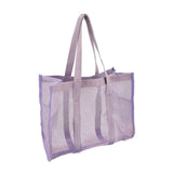 Maxbell Mesh Shower Tote Bag Basket Bath Organizer for Swimming Bathroom Beach Purple