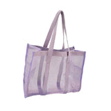 Maxbell Mesh Shower Tote Bag Basket Bath Organizer for Swimming Bathroom Beach Purple