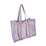Maxbell Mesh Shower Tote Bag Basket Bath Organizer for Swimming Bathroom Beach Purple