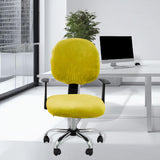 Maxbell Office Chair Seat Cover 2 Piece Protective Oilproof Computer Chair Slipcover yellow green