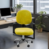 Maxbell Office Chair Seat Cover 2 Piece Protective Oilproof Computer Chair Slipcover yellow green