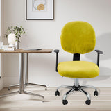 Maxbell Office Chair Seat Cover 2 Piece Protective Oilproof Computer Chair Slipcover yellow green