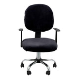 Maxbell Office Chair Seat Cover 2 Piece Protective Oilproof Computer Chair Slipcover black