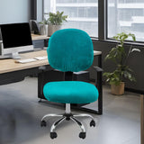 Maxbell Office Chair Seat Cover 2 Piece Protective Oilproof Computer Chair Slipcover lake blue