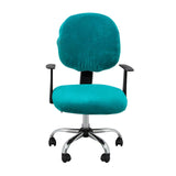 Maxbell Office Chair Seat Cover 2 Piece Protective Oilproof Computer Chair Slipcover lake blue