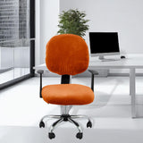 Maxbell Office Chair Seat Cover 2 Piece Protective Oilproof Computer Chair Slipcover orange