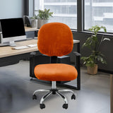Maxbell Office Chair Seat Cover 2 Piece Protective Oilproof Computer Chair Slipcover orange