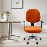 Maxbell Office Chair Seat Cover 2 Piece Protective Oilproof Computer Chair Slipcover orange