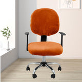 Maxbell Office Chair Seat Cover 2 Piece Protective Oilproof Computer Chair Slipcover orange
