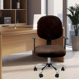 Maxbell Office Chair Seat Cover 2 Piece Protective Oilproof Computer Chair Slipcover coffee