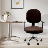 Maxbell Office Chair Seat Cover 2 Piece Protective Oilproof Computer Chair Slipcover coffee