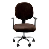Maxbell Office Chair Seat Cover 2 Piece Protective Oilproof Computer Chair Slipcover coffee