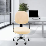 Maxbell Office Chair Seat Cover 2 Piece Protective Oilproof Computer Chair Slipcover beige