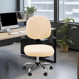 Maxbell Office Chair Seat Cover 2 Piece Protective Oilproof Computer Chair Slipcover beige
