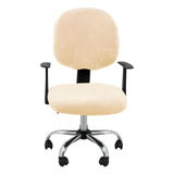 Maxbell Office Chair Seat Cover 2 Piece Protective Oilproof Computer Chair Slipcover beige