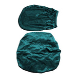 Maxbell Office Chair Seat Cover 2 Piece Protective Oilproof Computer Chair Slipcover dark green