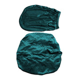 Maxbell Office Chair Seat Cover 2 Piece Protective Oilproof Computer Chair Slipcover dark green
