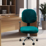Maxbell Office Chair Seat Cover 2 Piece Protective Oilproof Computer Chair Slipcover dark green