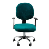 Maxbell Office Chair Seat Cover 2 Piece Protective Oilproof Computer Chair Slipcover dark green