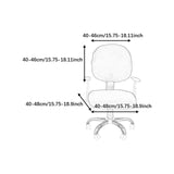 Maxbell Office Chair Seat Cover 2 Piece Protective Oilproof Computer Chair Slipcover dark gray