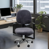 Maxbell Office Chair Seat Cover 2 Piece Protective Oilproof Computer Chair Slipcover dark gray