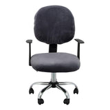 Maxbell Office Chair Seat Cover 2 Piece Protective Oilproof Computer Chair Slipcover dark gray