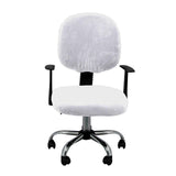 Maxbell Office Chair Seat Cover 2 Piece Protective Oilproof Computer Chair Slipcover white