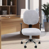 Maxbell Office Chair Seat Cover 2 Piece Protective Oilproof Computer Chair Slipcover gray