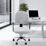 Maxbell Office Chair Seat Cover 2 Piece Protective Oilproof Computer Chair Slipcover gray